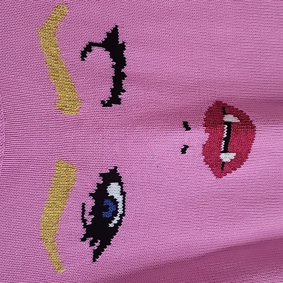 Sweater Dress VTG Betsey Johnson Vampire Fang SZ L - Picture 8 of 13